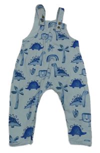 Světlemodré laclové tepláky s dinosaury Next