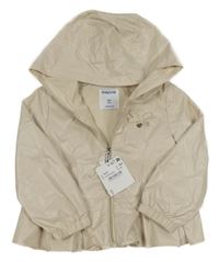 Nové - Béžová šusťáková bunda s mašlí a kapucí Mayoral