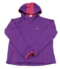 Fialová sportovní funkční mikina s kapucí Kalenji