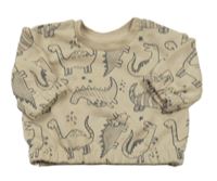 Béžová mikina s dinosaury Primark