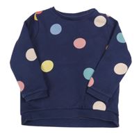 Tmavomodrá puntíkatá mikina F&F