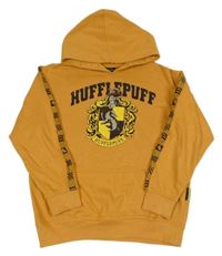 Okrová mikina s erbem a kapucí - Harry Potter