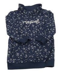 Tmavomodrá tepláková tunika s hvězdami a límcem Impidimpi