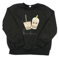 Černá mikina s nápoji