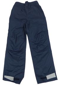 Tmavomodré šusťákové podšité kalhoty TCM