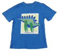 Modré tričko s dinosaurem H&M
