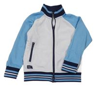 Bílo-modrá propínací sportovní mikina M&S