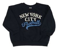 Tmavomodrá mikina s nápisem H&M