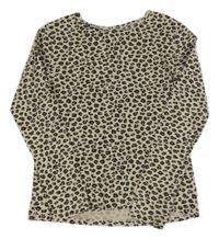 Béžové triko s leopardím vzorem H&M
