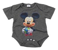 Tmavošedé melírované body s Mickeym