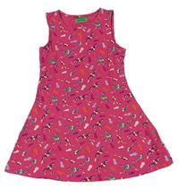 Růžové šaty s papoušky Mountain Warehouse