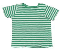 Zeleno-bílé pruhované tričko Mothercare