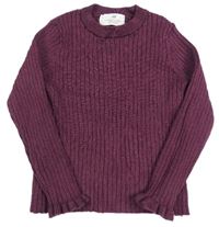 Lilkový žebrovaný pletený svetr H&M