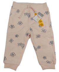 Nové - světlerůžové květované tepláky Primark