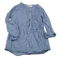 Modrá puntíkatá halenka H&M