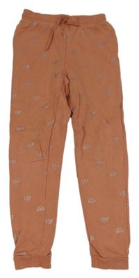 Starorůžové tepláky s duhami H&M