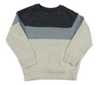 Šedo-modro-bílá mikina Nutmeg