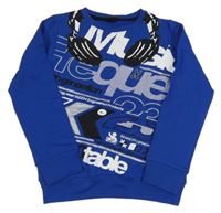 Modrá mikina s nápisy Y.F.K.