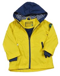 Žlutá nepromokavá jarní bunda s kapucí Pocopiano