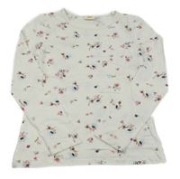 Bílé květované triko kids