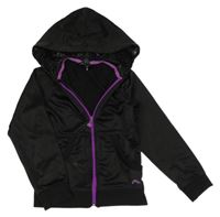 Černá sportovní propínací mikina s kapucí H&M