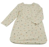 Světlešedé melírované teplákové vzorované šaty Topolino