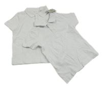 Nové - 2x bílé polo tričko 