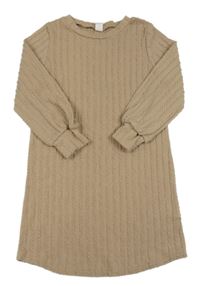 Béžové vzorované šaty Shein