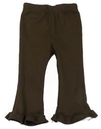 Hnědé flare tepláky 