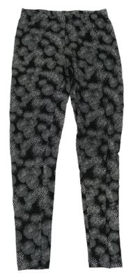 Černo-bílé vzorované legíny Y.F.K.