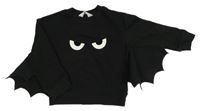 Černá mikina s očima - netopýr H&M