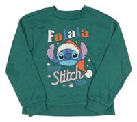 Tmavozelená mikina se Stitchem Primark