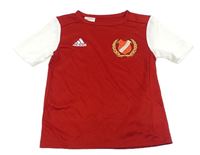 Červeno-bílé sportovní tričko Adidas