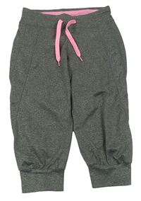 Šedé melírované sportovní crop tepláky H&M
