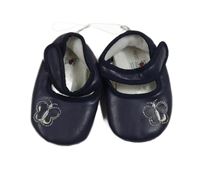 Nové - Lilkové koženkové capáčky s motýlky C&A 19 - 20