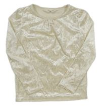 Bílé sametové triko H&M