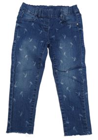 Tmavomodré džegíny s palmami S. Oliver