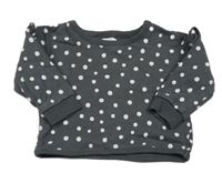 Antracitová puntíkatá mikina John Lewis