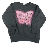 Antracitová mikina s nápisem Matalan