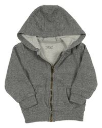 Šedá propínací mikina s kapucí Primark