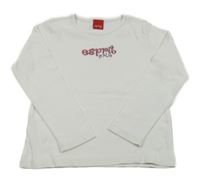 Bílé triko s nápisem Esprit