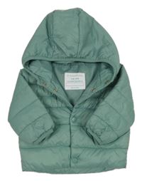 Zelená šusťáková zateplená bunda s kapucí Primark