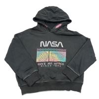 Antracitovo-růžovo-barevná mikina s kapucí - Nasa M&S