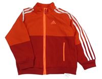 Červeno-bílá propínací sportovní bunda Adidas