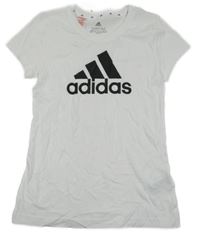 Bílé tričko s logem Adidas