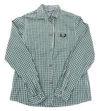 Zeleno-bílá kostkovaná košile Pepperts