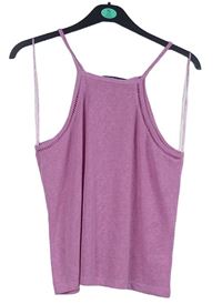 Dámský růžový úpletový crop top George 
