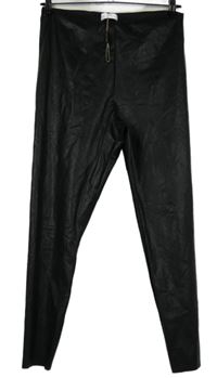 Nové - Dámské černé koženkové tregíny Galerry 