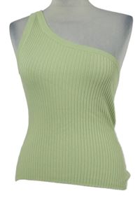 Dámský světlezelený žebrovaný asymetrický top Colloseum 