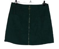 Dámská zelená manšestrová propínací sukně Shein 